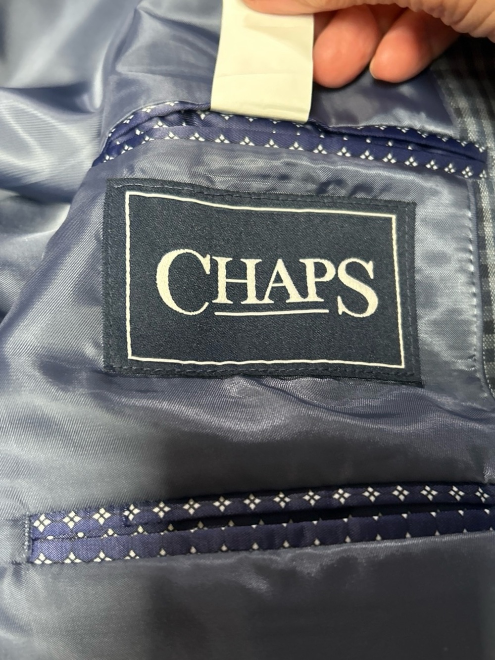 Chaps Blue Houndstooth Sport Coat - Picture 3 of 4